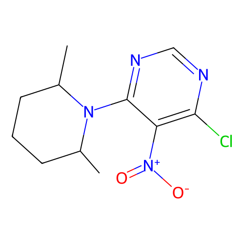 4-Chloro-6-(2,6-dimethylpiperidin-1-yl)-5-nitropyrimidine structure