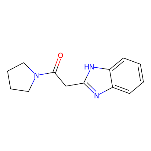2-(1H-benzimidazol-2-yl)-1-(pyrrolidin-1-yl)ethanone structure