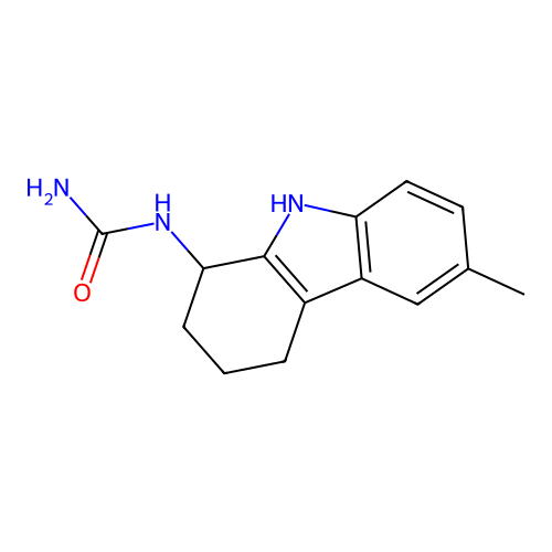 (6-methyl-2,3,4,9-tetrahydro-1H-carbazol-1-yl)urea structure