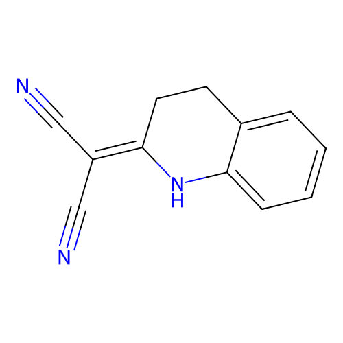 2-(3,4-dihydro-2(1H)-quinolinylidene)malononitrile structure