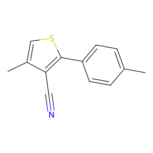 4-Methyl-2-(4-methylphenyl)-3-thiophenecarbonitrile structure