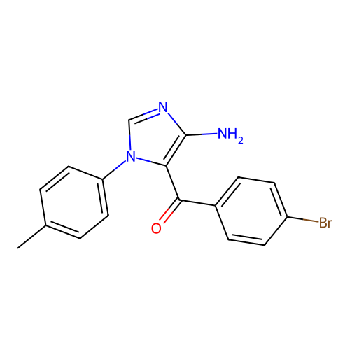 [4-amino-1-(4-methylphenyl)-1H-imidazol-5-yl](4-bromophenyl)methanone structure
