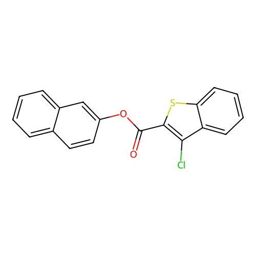 2-Naphthyl 3-chloro-1-benzothiophene-2-carboxylate structure