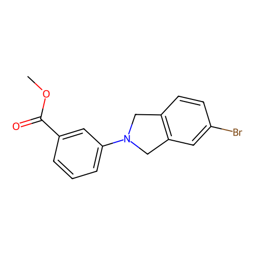 methyl 3-(5-bromo-1,3-dihydro-2H-isoindol-2-yl)benzoate structure