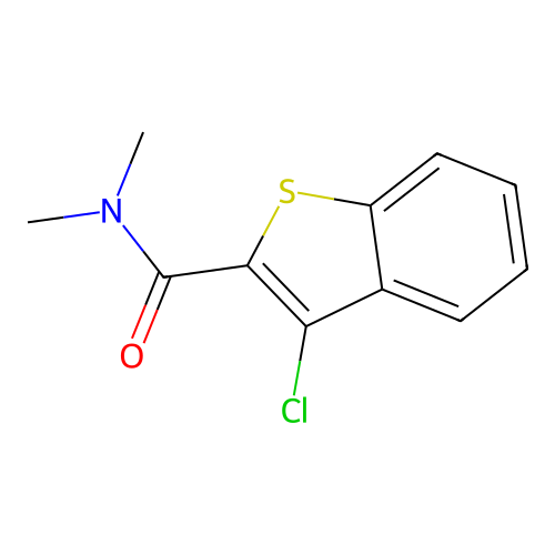 3-chloro-N,N-dimethyl-1-benzothiophene-2-carboxamide structure