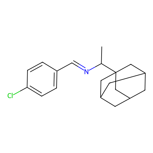 N-[1-(1-adamantyl)ethyl]-N-(4-chlorobenzylidene)amine structure