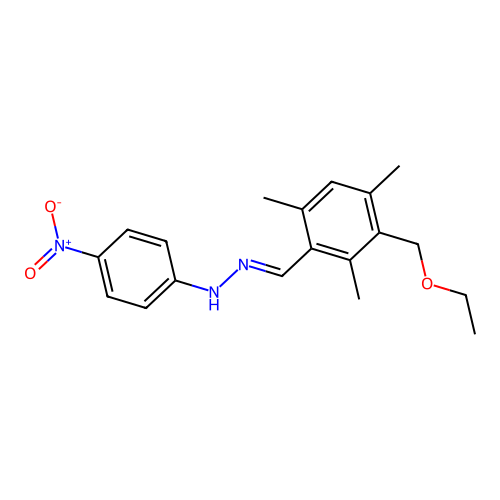 3-(Ethoxymethyl)-2,4,6-trimethylbenzaldehyde {4-nitrophenyl}hydrazone structure
