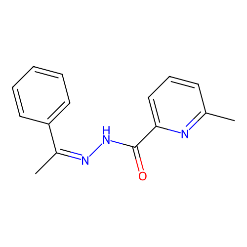 6-methyl-N-(1-phenylethylideneamino)pyridine-2-carboxamide structure
