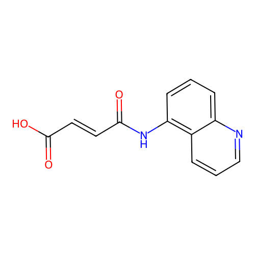 (E)-4-oxo-4-(quinolin-5-ylamino)but-2-enoic acid structure