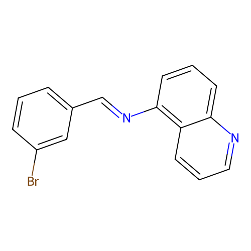 N-(3-bromobenzylidene)-N-(5-quinolinyl)amine structure