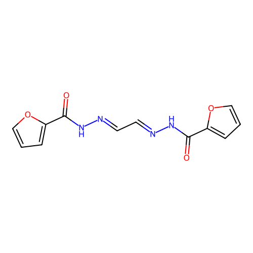 N-[2-(furan-2-carbonylhydrazinylidene)ethylideneamino]furan-2-carboxamide structure