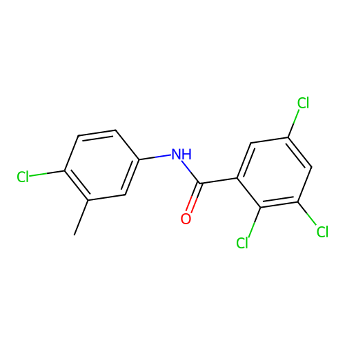 2,3,5-trichloro-N-(4-chloro-3-methylphenyl)benzamide structure