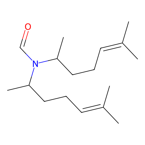 N,N-bis(6-methylhept-5-en-2-yl)formamide structure