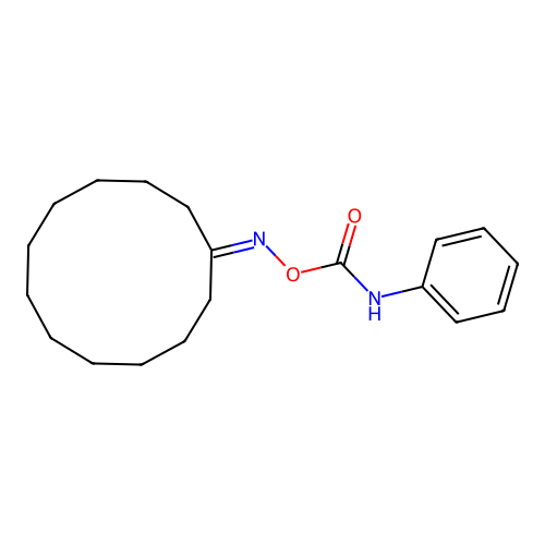 [(Cyclododecylideneamino)oxy](phenylamino)methanone structure