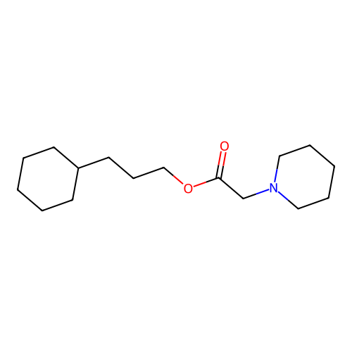 3-Cyclohexylpropyl piperidin-1-ylacetate structure