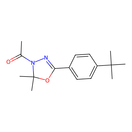 1-[5-(4-tert-Butyl-phenyl)-2,2-dimethyl-[1,3,4]oxadiazol-3-yl]-ethanone structure
