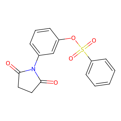 3-(2,5-Dioxo-1-pyrrolidinyl)phenyl benzenesulfonate structure