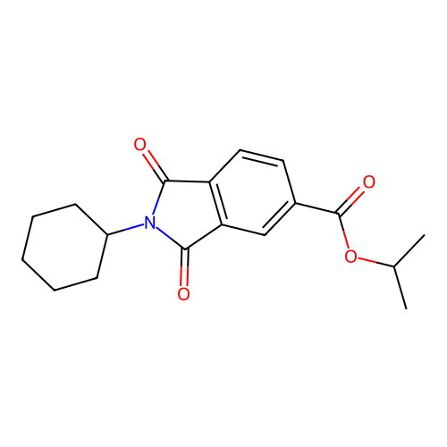Isopropyl 2-cyclohexyl-1,3-dioxoisoindoline-5-carboxylate structure