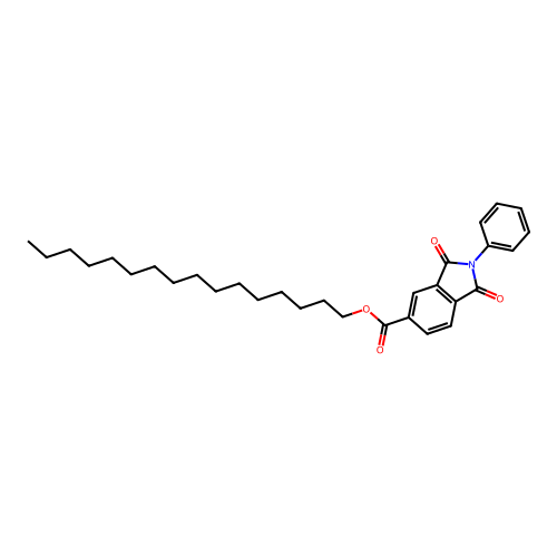 Hexadecyl 1,3-dioxo-2-phenyl-5-isoindolinecarboxylate structure