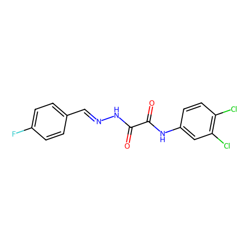 N-(3,4-Dichlorophenyl)-2-(2-(4-fluorobenzylidene)hydrazino)-2-oxoacetamide structure