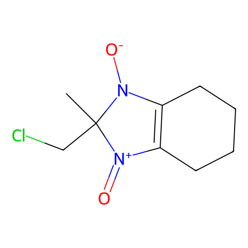2-Chloromethyl-2-methyl-4,5,6,7-tetrahydro-2H-benzoimidazole 1,3-dioxide structure