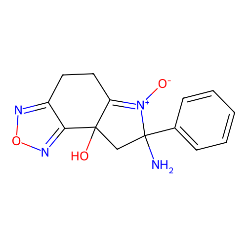 7-amino-6-oxido-7-phenyl-5,8-dihydro-4H-pyrrolo[2,3-g][2,1,3]benzoxadiazol-6-ium-8a-ol structure