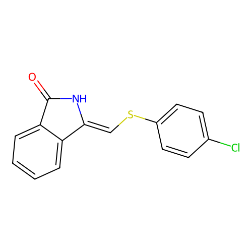 3-[(4-Chlorophenyl)sulfanylmethylidene]isoindol-1-one structure