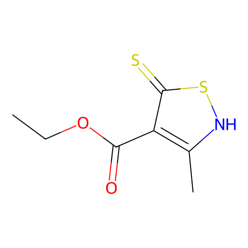 ethyl 3-methyl-5-sulfanylidene-2H-1,2-thiazole-4-carboxylate structure