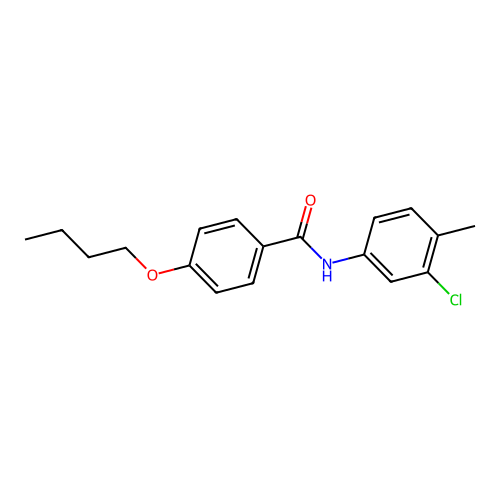 4-butoxy-N-(3-chloro-4-methylphenyl)benzamide structure