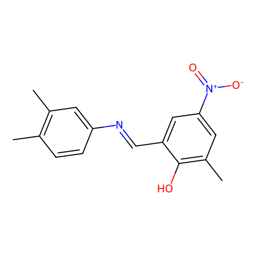 2-{[(3,4-Dimethylphenyl)imino]methyl}-4-nitro-6-methylphenol structure