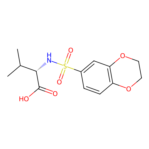 (2S)-2-(2,3-Dihydro-1,4-benzodioxine-6-sulfonamido)-3-methylbutanoic acid structure