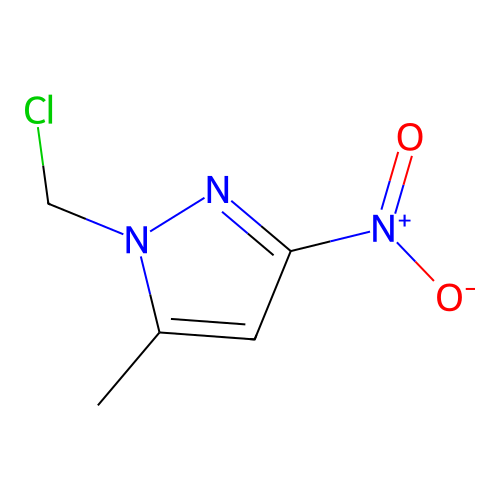 1-(chloromethyl)-5-methyl-3-nitro-1H-pyrazole structure