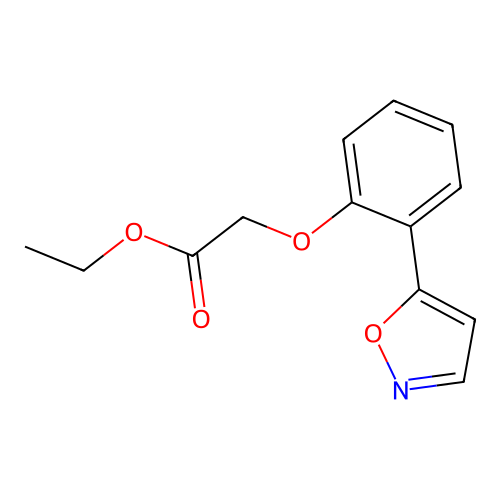 Ethyl [2-(5-isoxazolyl)phenoxy]acetate structure