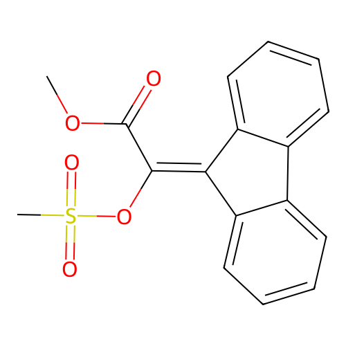 methyl 9H-fluoren-9-ylidene[(methylsulfonyl)oxy]acetate structure
