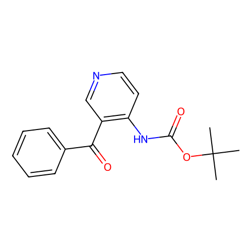 Tert-butyl 3-benzoyl-4-pyridinylcarbamate structure