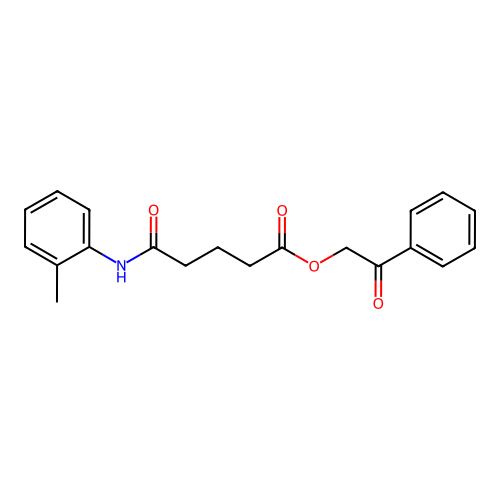 2-Oxo-2-phenylethyl 5-[(2-methylphenyl)amino]-5-oxopentanoate structure