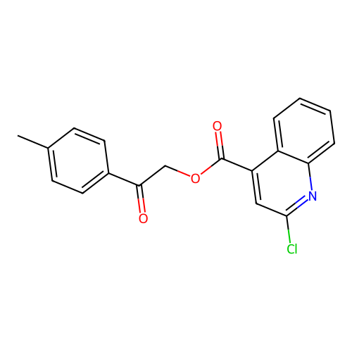 2-(4-Methylphenyl)-2-oxoethyl 2-chloro-4-quinolinecarboxylate structure