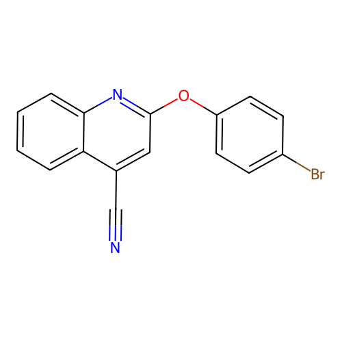 2-(4-Bromophenoxy)quinoline-4-carbonitrile structure