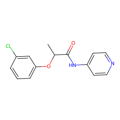 2-(3-chlorophenoxy)-N-(pyridin-4-yl)propanamide structure