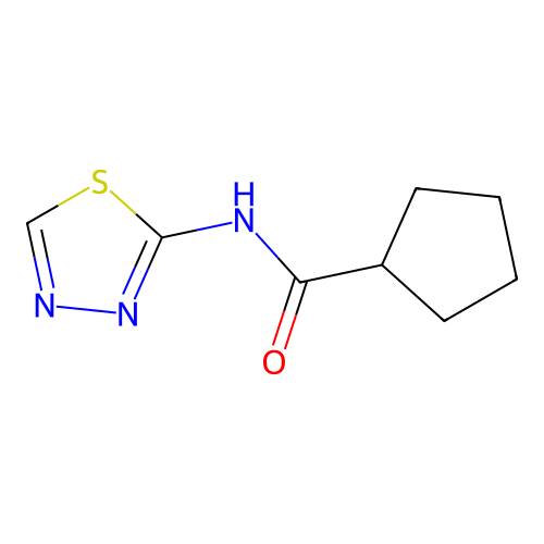 N-(1,3,4-thiadiazol-2-yl)cyclopentanecarboxamide structure