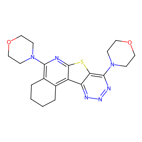 5,8-Di-morpholin-4-yl-1,2,3,4-tetrahydro-7-thia-6,9,10,11-tetraaza-benzo[c]fluorene structure