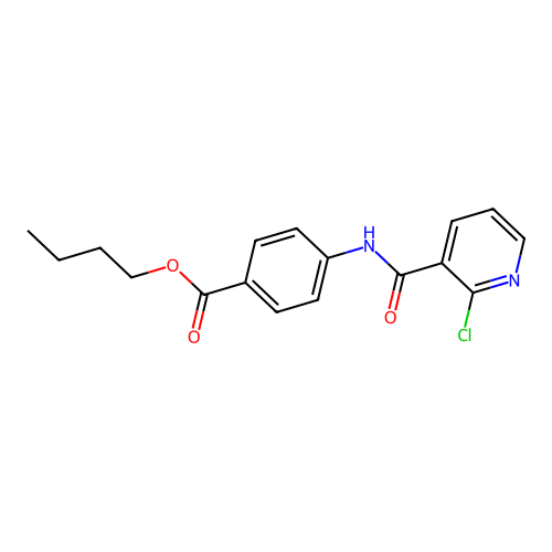 Butyl 4-{[(2-chloro-3-pyridinyl)carbonyl]amino}benzoate structure
