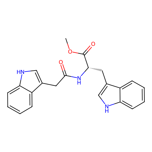 methyl N-(1H-indol-3-ylacetyl)-L-tryptophanate structure