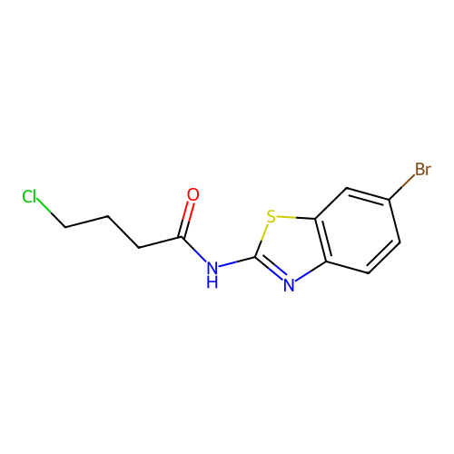N-(6-bromo-1,3-benzothiazol-2-yl)-4-chlorobutanamide structure