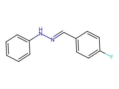 4-Fluorobenzaldehyde 2-phenylhydrazone structure