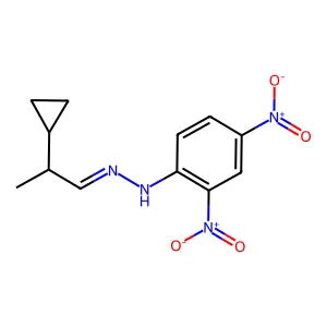 N-(2-Cyclopropylpropylideneamino)-2,4-dinitro-aniline structure