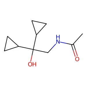 N-(2,2-dicyclopropyl-2-hydroxyethyl)acetamide structure