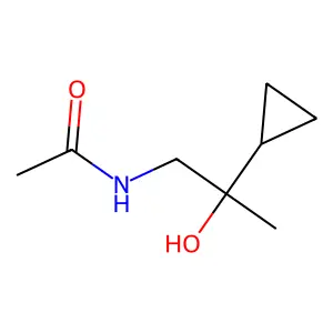 N-(2-cyclopropyl-2-hydroxypropyl)acetamide structure