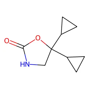 5,5-Dicyclopropyl-1,3-oxazolidin-2-one structure