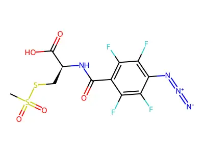 4-Azido-2,3,5,6-tetrafluorobenzamido-L-cysteine Methanethiosulfonate structure